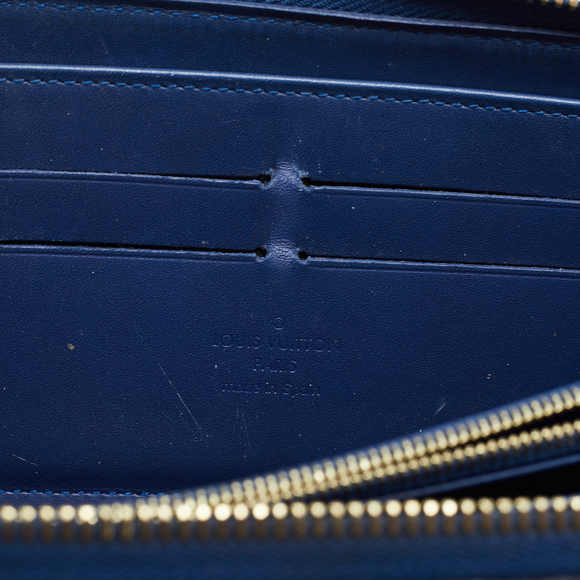 LOUIS VUITTON Navy Blue Monogram Vernis Zippy Wallet - Picture 4 of 8